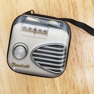 Retro Radio Earbud Earphone Case Coin Purse NWT